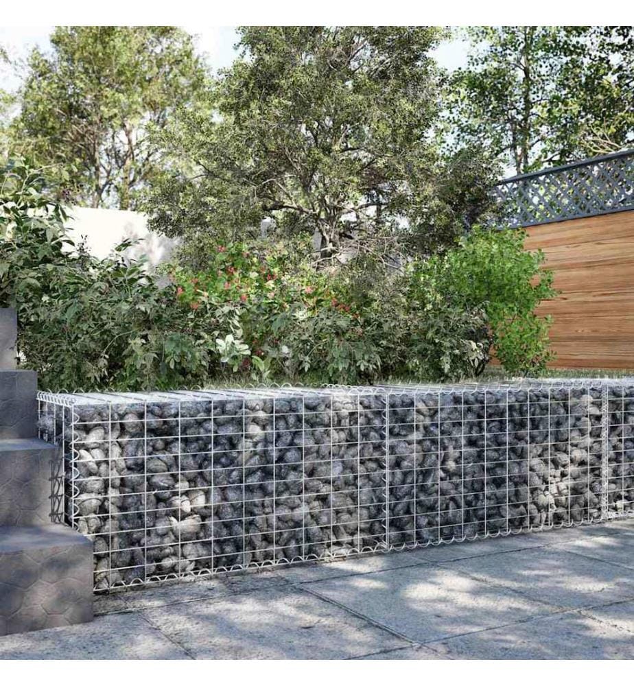 Panier gabion avec couvercle 200x50x50 cm fer galvanisé
