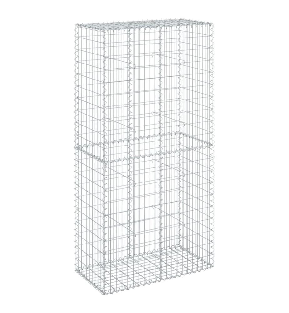 Panier gabion avec couvercle 100x50x200 cm fer galvanisé