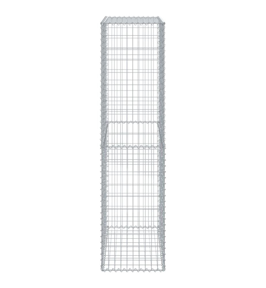 Panier gabion avec couvercle 100x50x200 cm fer galvanisé