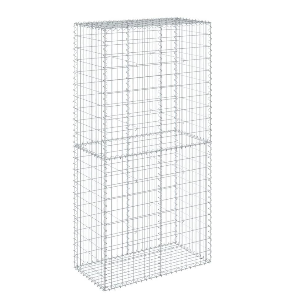 Panier gabion avec couvercle 100x50x200 cm fer galvanisé