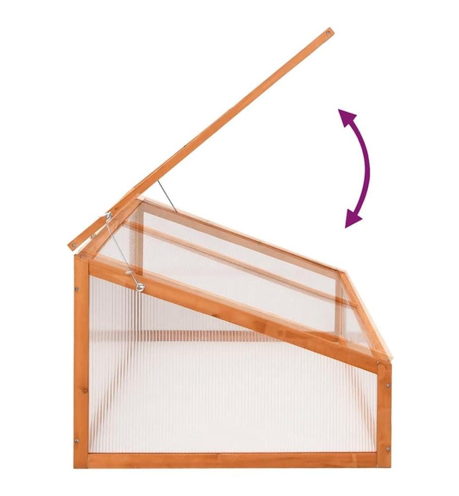Gewächshaus Orange 110x56x39 cm Tannenholz