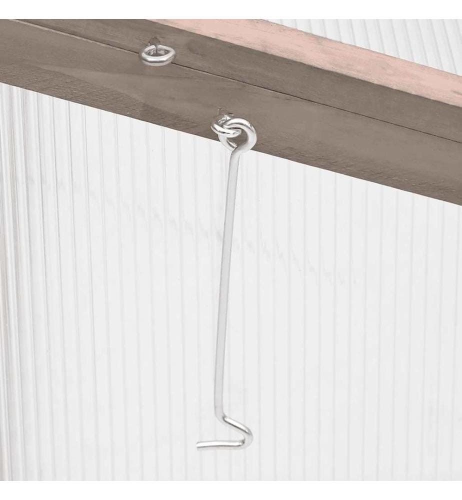 Gewächshaus Grau 110x56x39 cm Tannenholz