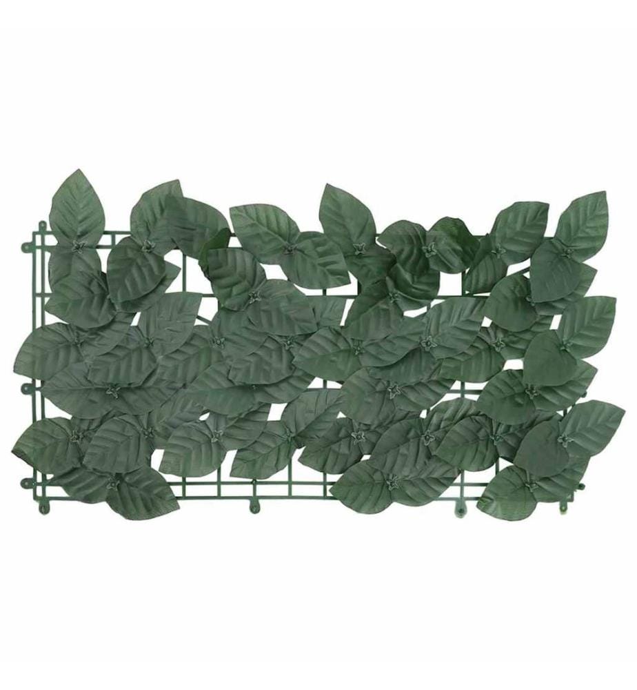 Balkon-Sichtschutz mit Dunkelgrünen Blättern 200x100 cm