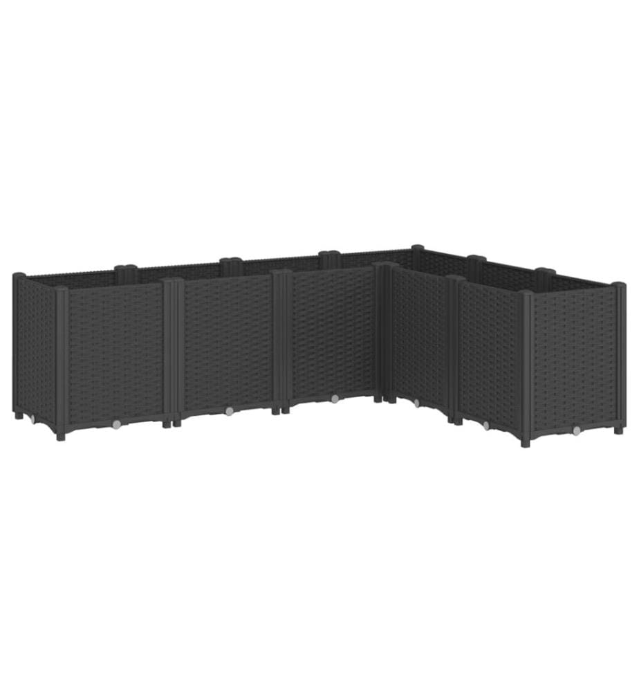 Jardinière noir 160x120x53 cm polypropylène