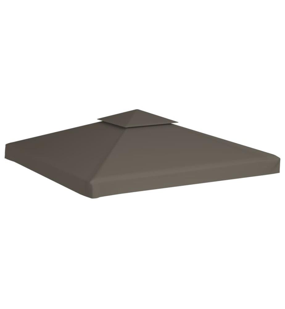 Pavillon-Dachplane mit Kaminabzug 310 g/m² 3x3 m Taupe