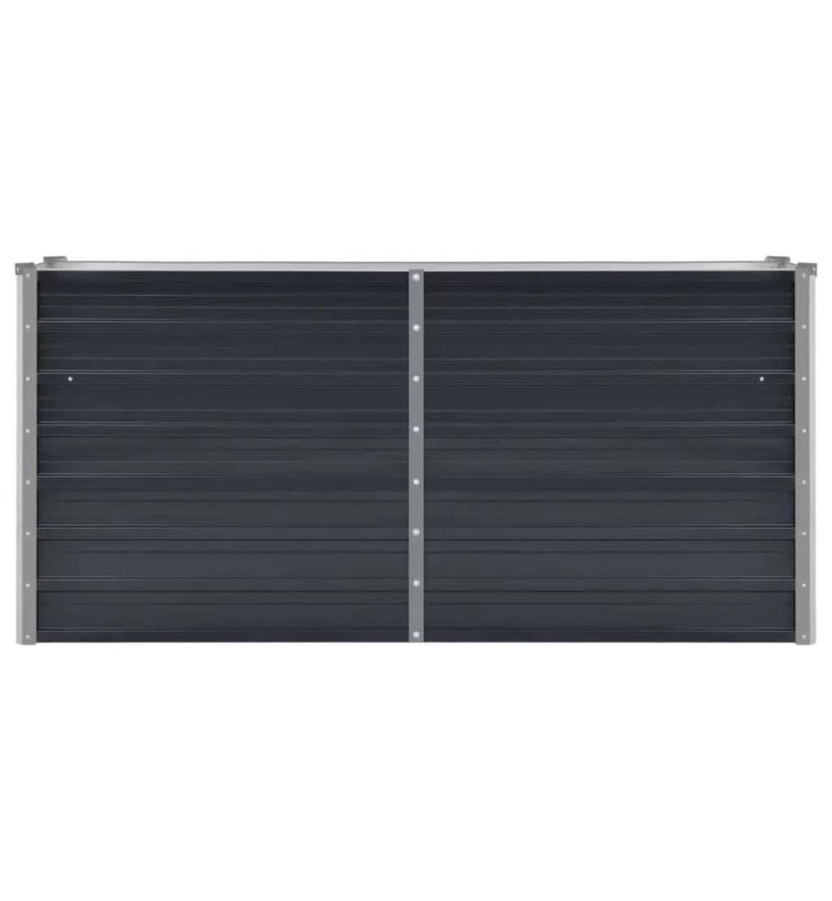 Lit surélevé de jardin Anthracite 160x40x77 cm Acier galvanisé