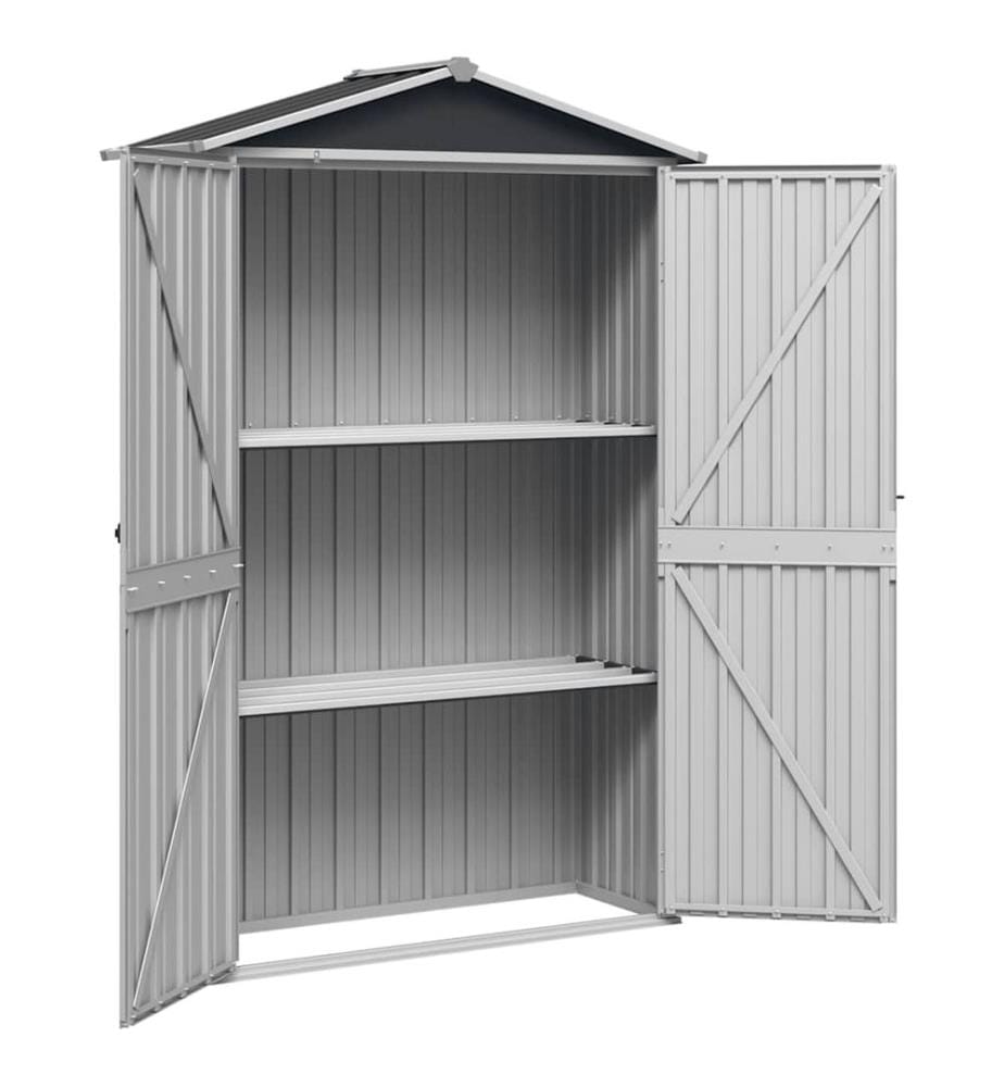 Gerätehaus Anthrazit 116x45x175 cm Verzinkter Stahl