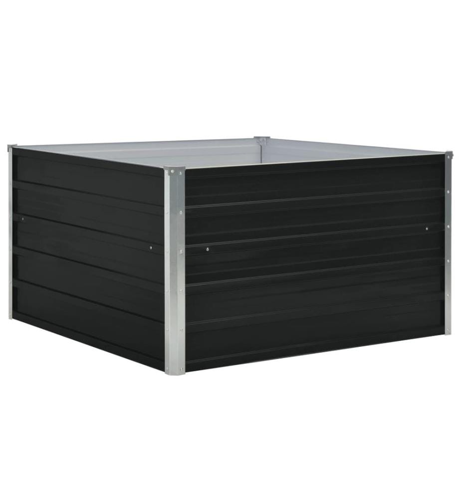 Jardinière 100 x 100 x 45 cm Acier galvanisé Anthracite