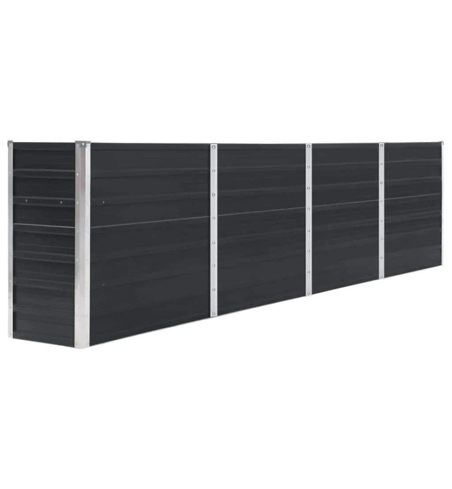 Jardinière 320x40x77 cm Acier galvanisé Anthracite