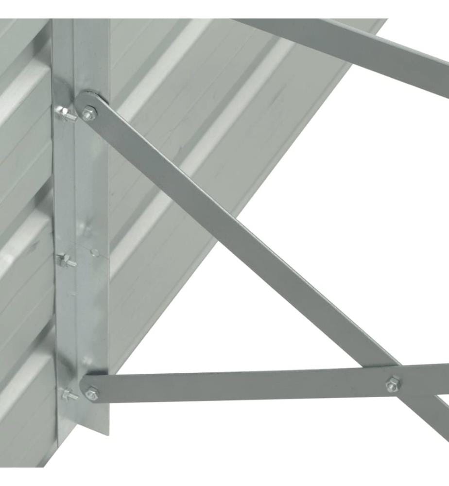 Lit surélevé de jardin Acier galvanisé 400x80x77 cm Marron