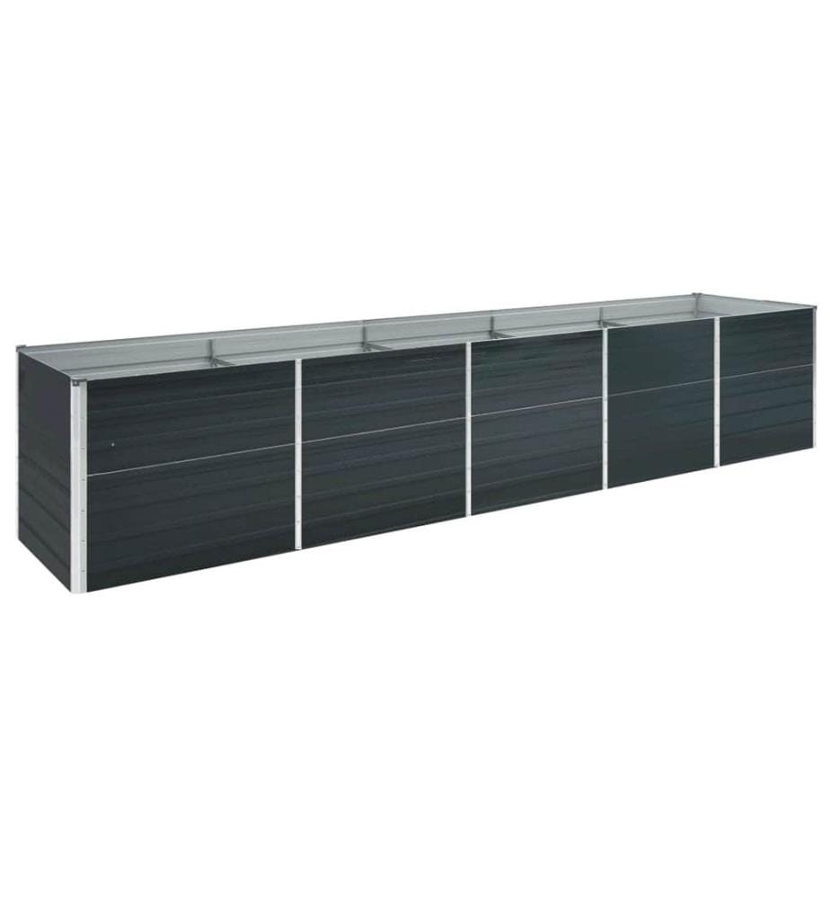 Lit surélevé de jardin Acier galvanisé 400x80x77 cm Anthracite