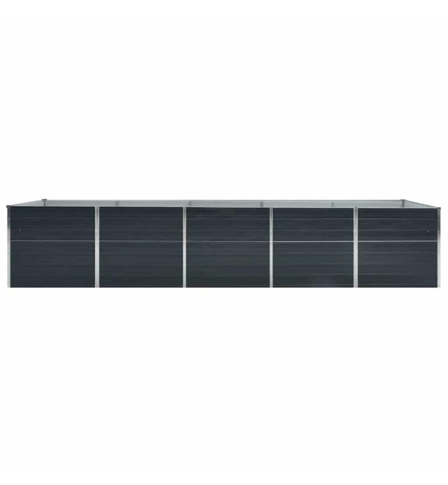 Lit surélevé de jardin Acier galvanisé 400x80x77 cm Anthracite