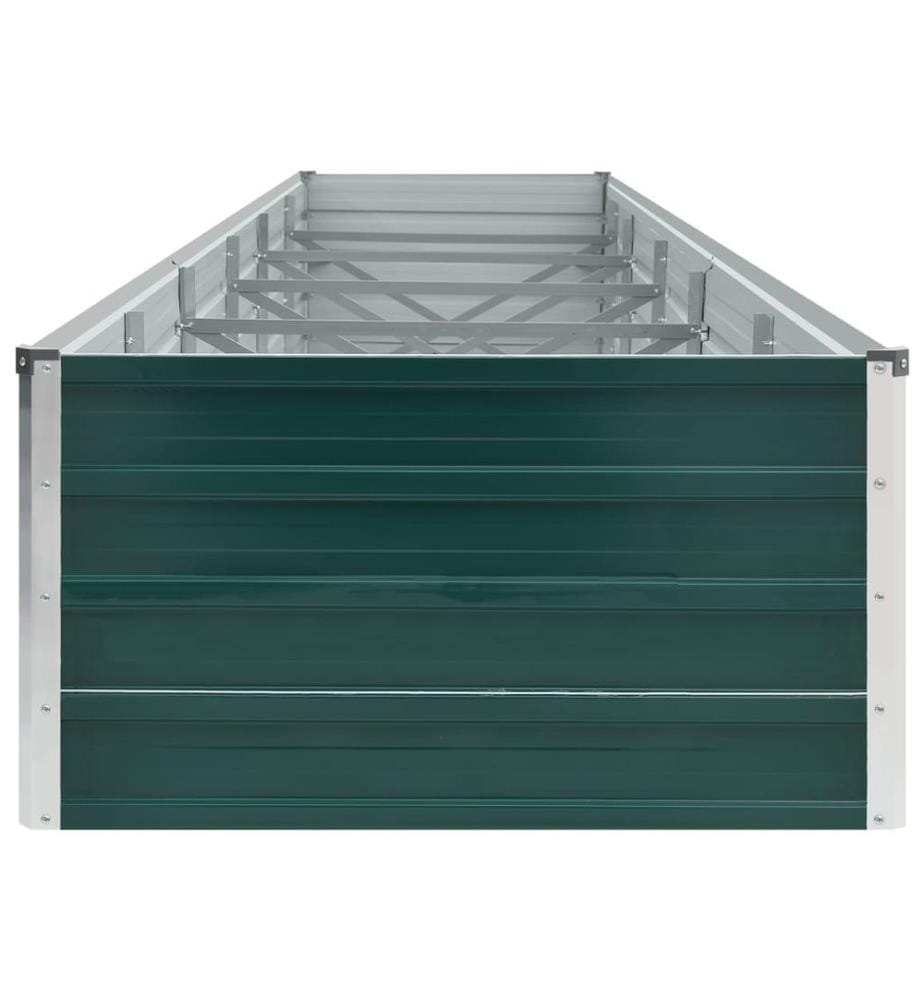 Lit surélevé de jardin Acier galvanisé 480x80x45 cm Vert