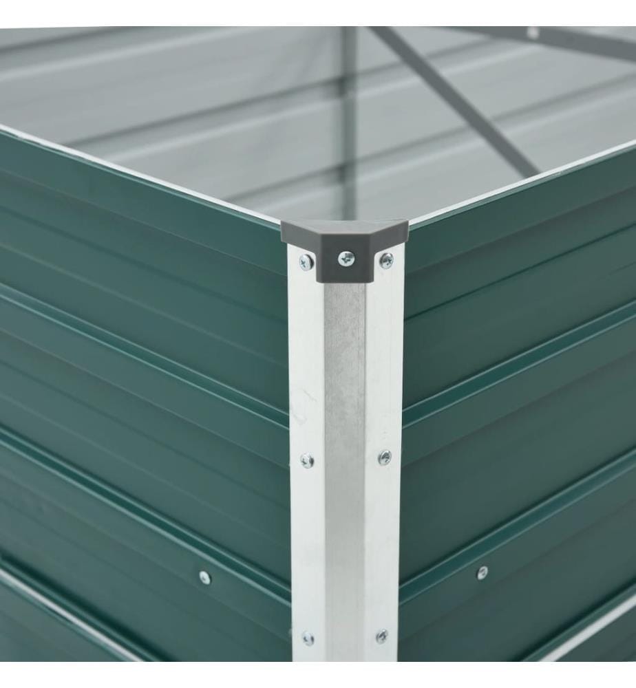 Lit surélevé de jardin Acier galvanisé 480x80x45 cm Vert