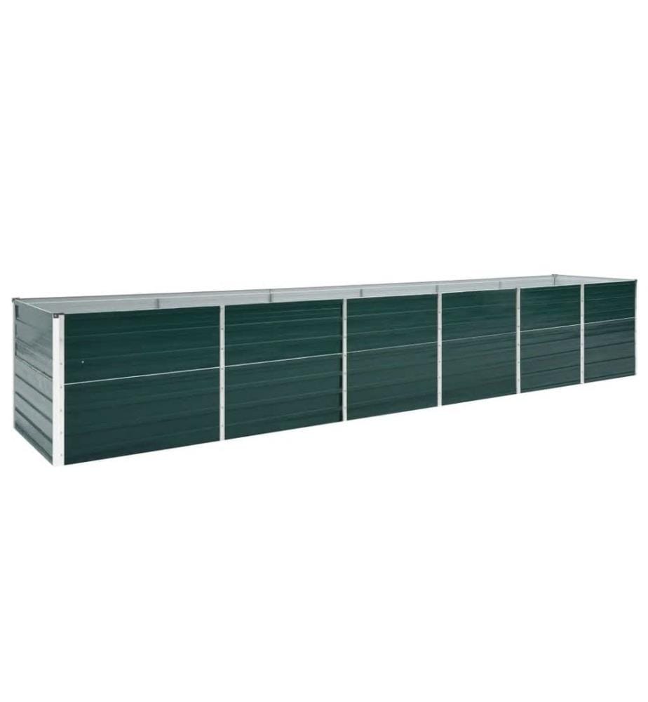 Lit surélevé de jardin Acier galvanisé 480x80x77 cm Vert