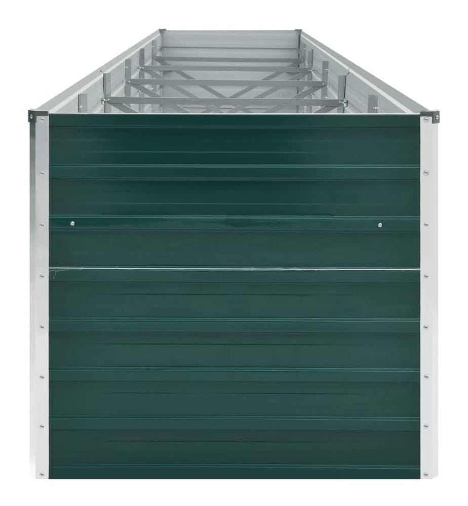 Lit surélevé de jardin Acier galvanisé 480x80x77 cm Vert
