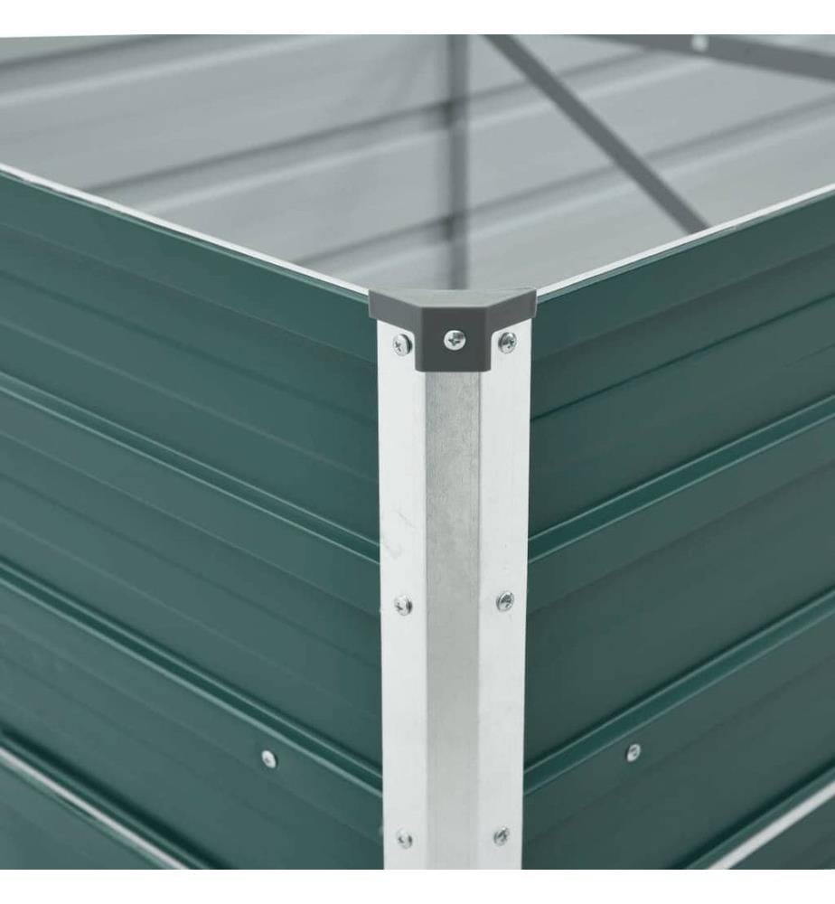 Lit surélevé de jardin Acier galvanisé 480x80x77 cm Vert
