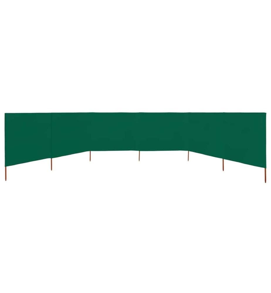 6-teiliges Windschutzgewebe 800 x 120 cm Grün