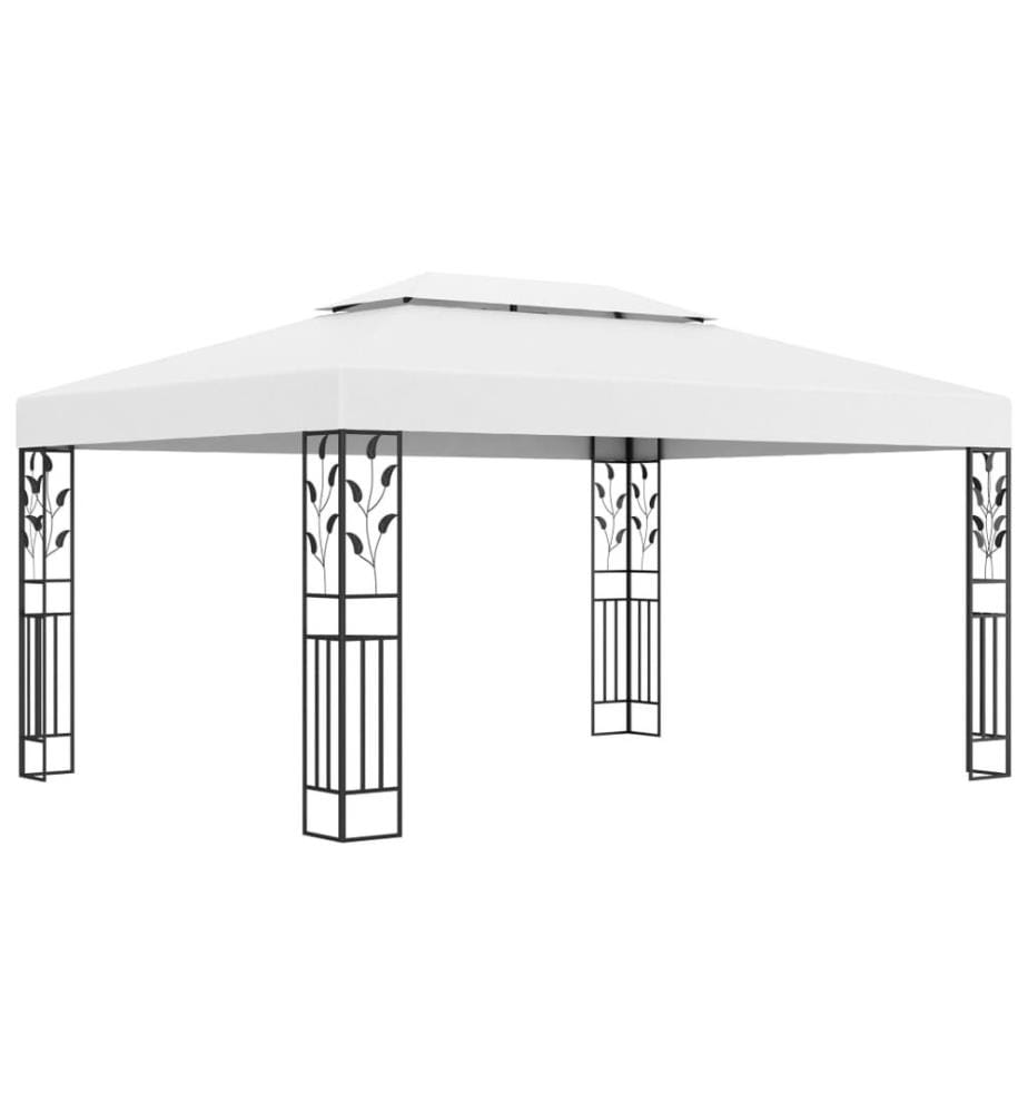 Pavillon mit Doppeldach 3x4 m Weiss