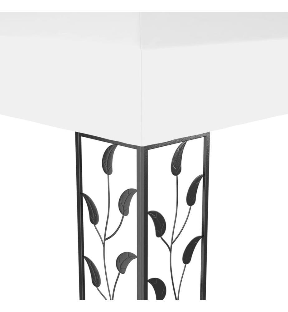Pavillon mit Doppeldach 3x4 m Weiss