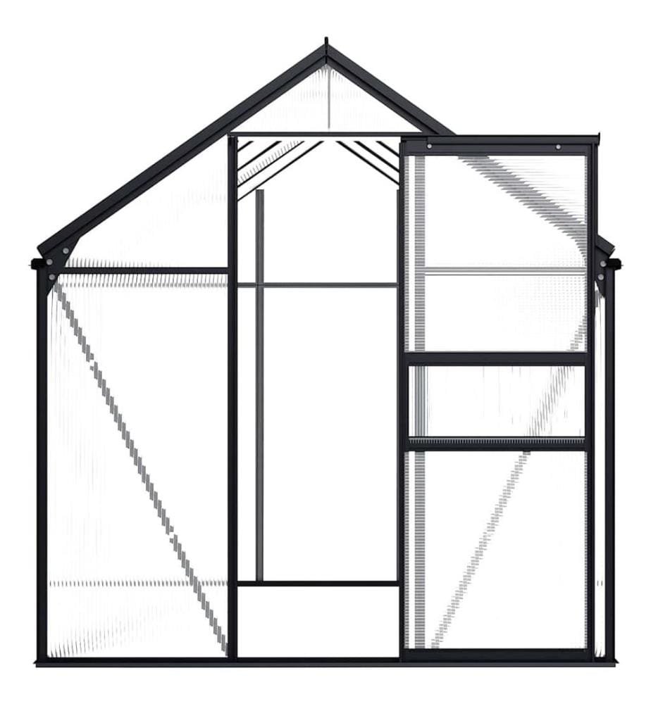 Gewächshaus Anthrazit Aluminium 4,75 m²