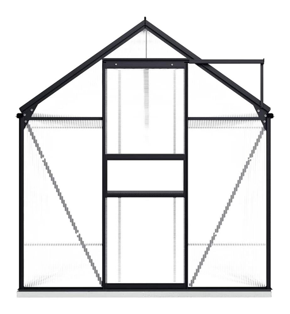 Gewächshaus mit Fundament Anthrazit Aluminium 7,03 m²