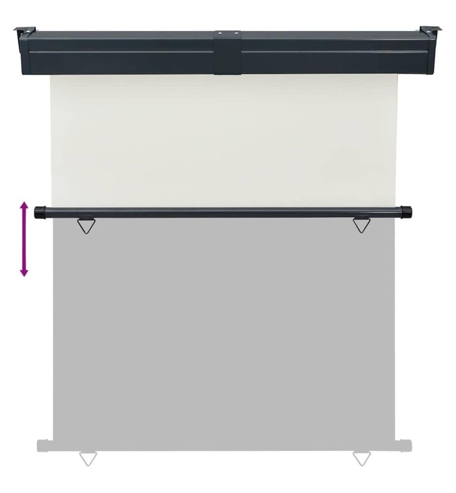 Balkon-Seitenmarkise 165x250 cm Creme