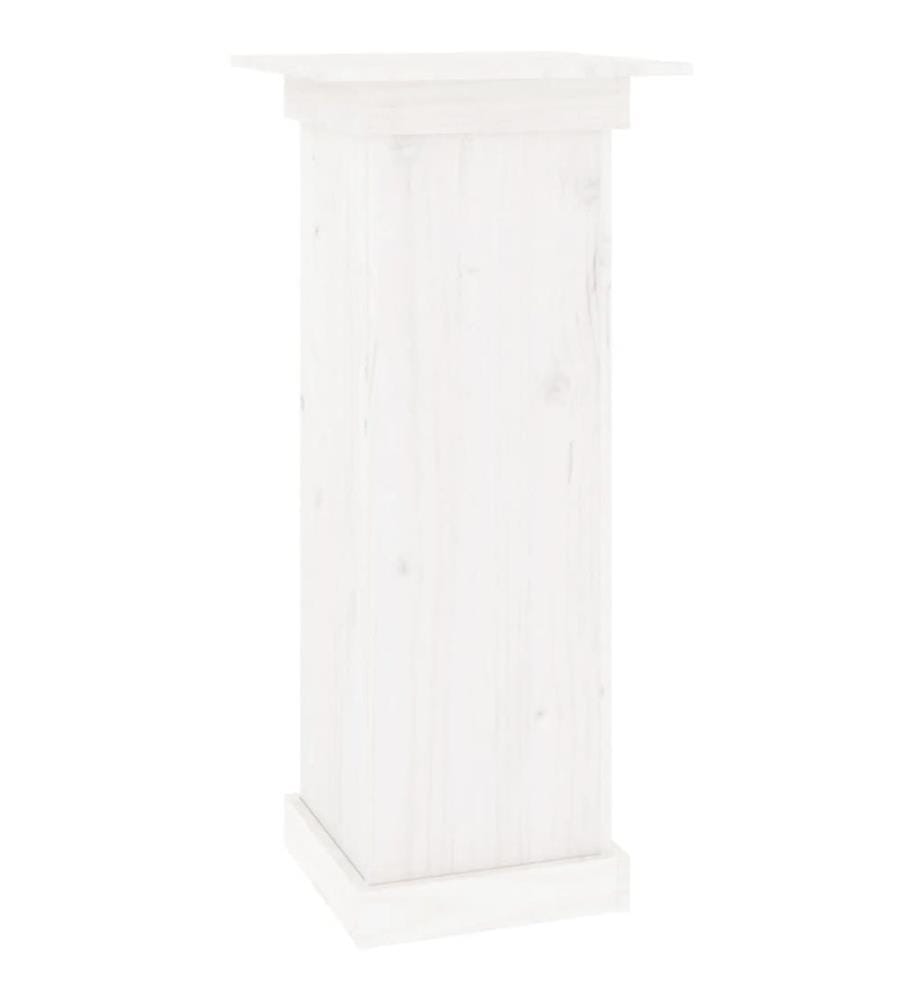 Support à fleurs Blanc 40x40x90 cm Bois de pin solide