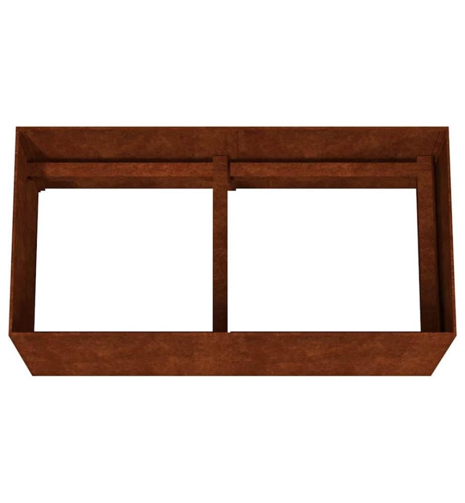 Jardinière 80x40x40 cm acier corten