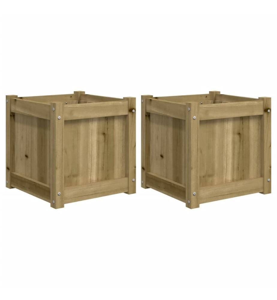 Jardinières 2 pcs bois de pin imprégné