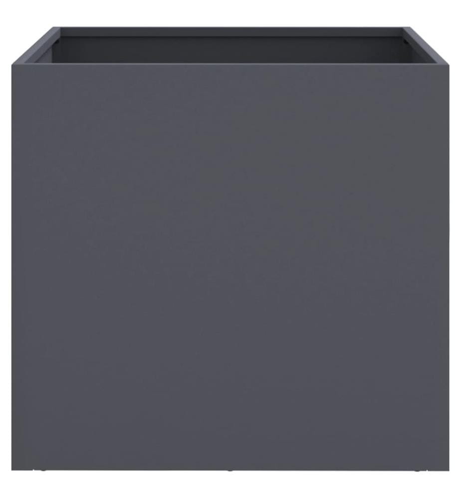 Jardinières 2 pcs anthracite 49x47x46 cm acier