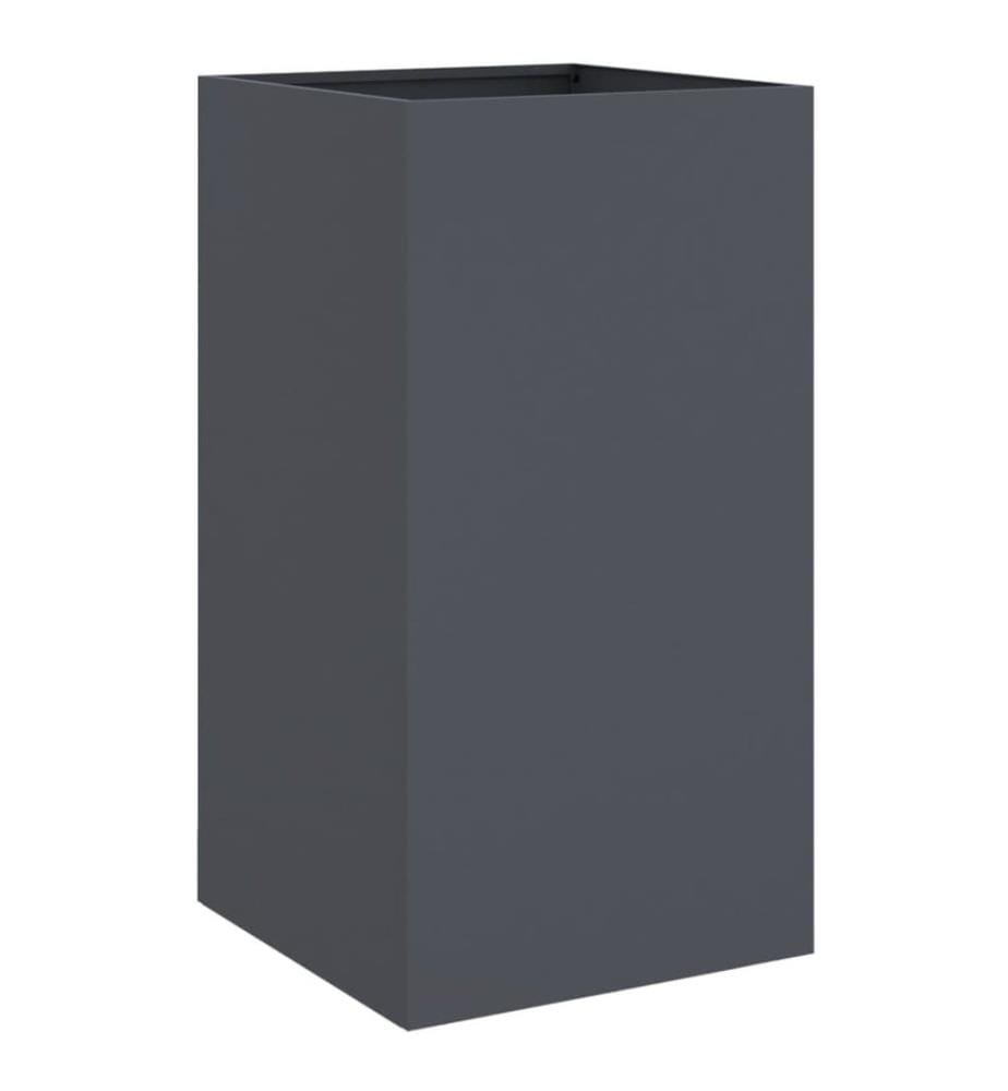 Jardinière anthracite 42x38x75 cm acier