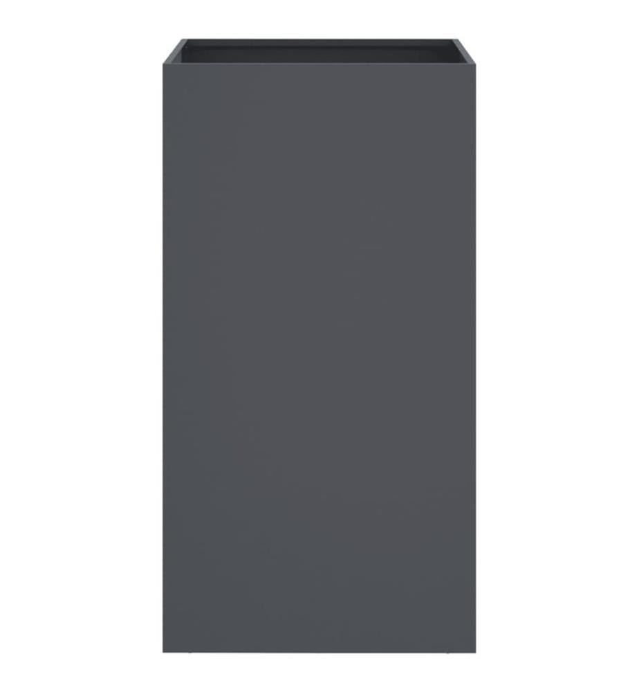Jardinière anthracite 42x38x75 cm acier