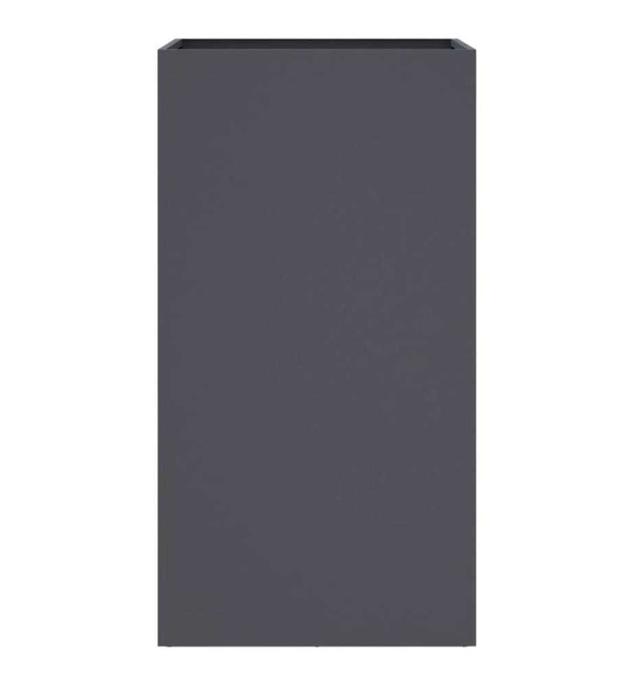 Jardinière anthracite 42x38x75 cm acier