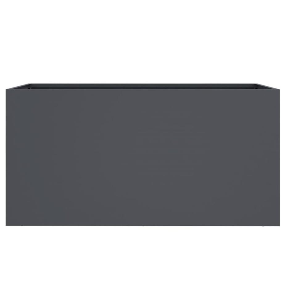Jardinière anthracite 62x30x29 cm acier