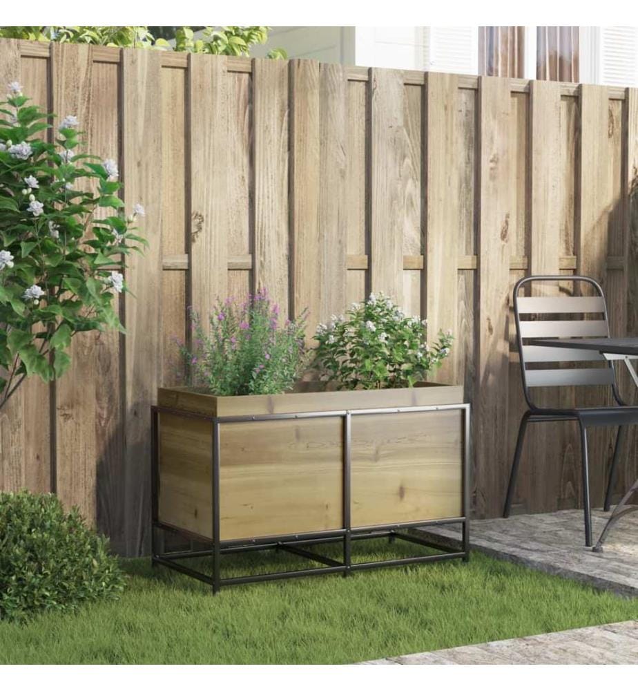 Jardinière 80x40x50 cm bois de pin imprégné