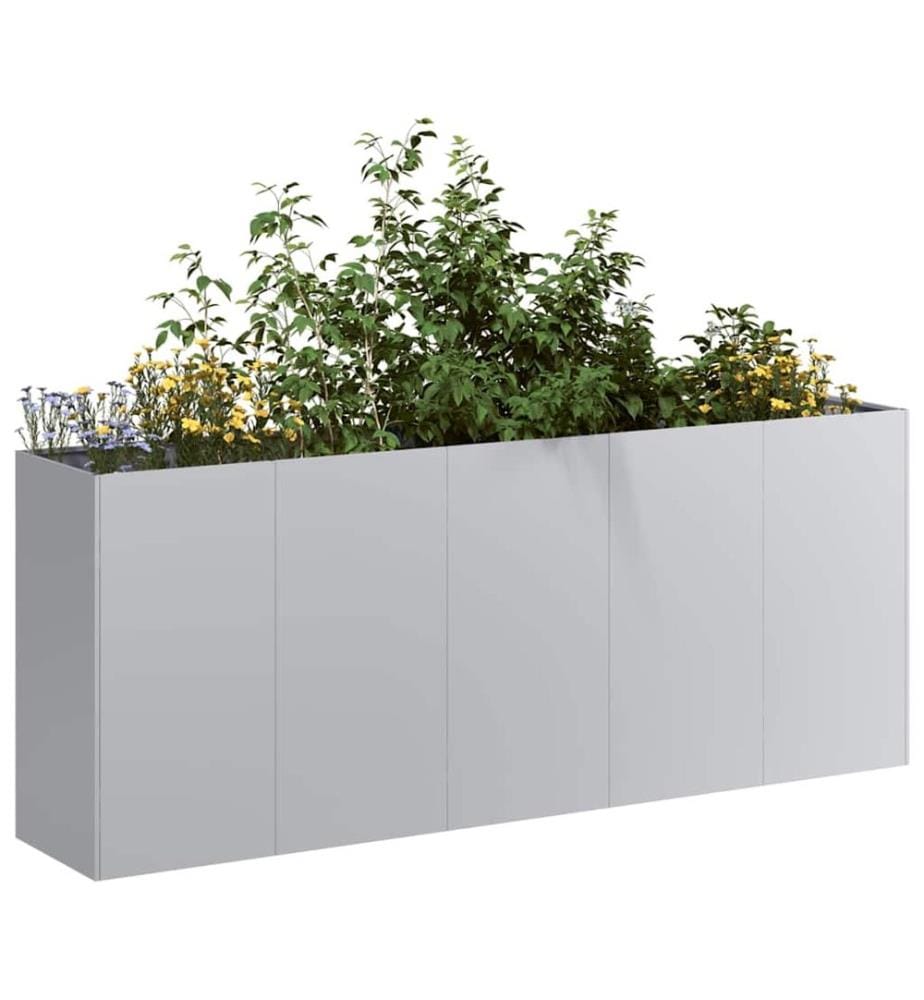 Jardinière 200x40x80 cm acier galvanisé