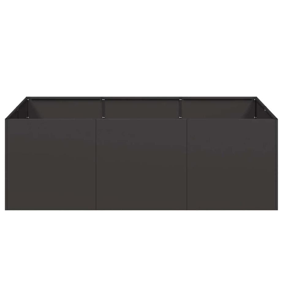 Jardinière noir 120x80x40 cm acier