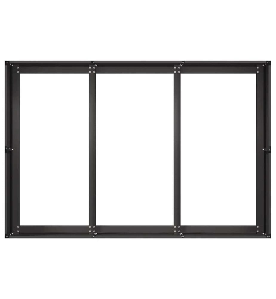 Jardinière noir 120x80x40 cm acier