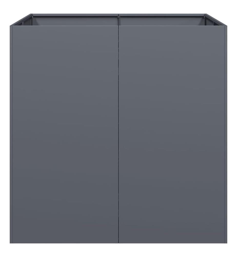 Pflanzgefäss Anthrazit 80x80x80 cm Stahl
