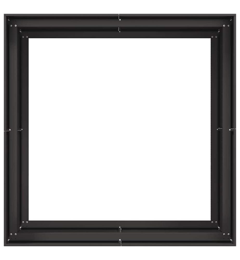 Jardinière noir 100x100x80 cm acier