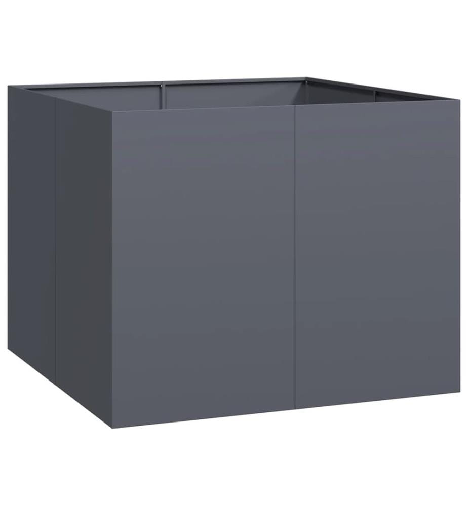Jardinière anthracite 100x100x80 cm acier