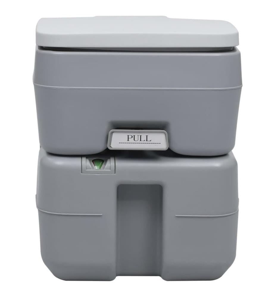 Tragbare Campingtoilette Grau 20+10 L