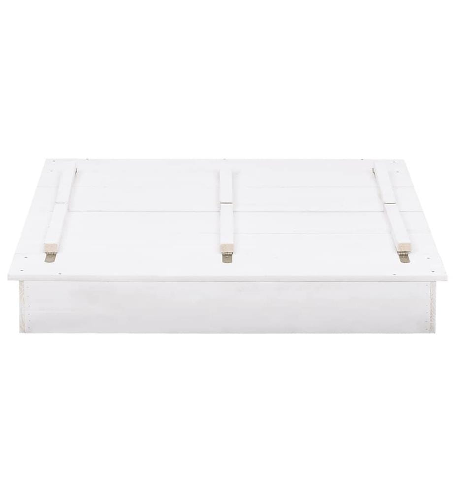 Bac à sable Bois de sapin Blanc 95x90x15 cm