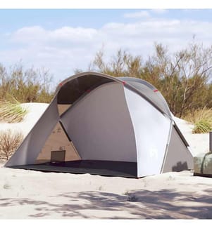 Strandzelt 2 Personen Grau Pop-Up Wasserdicht