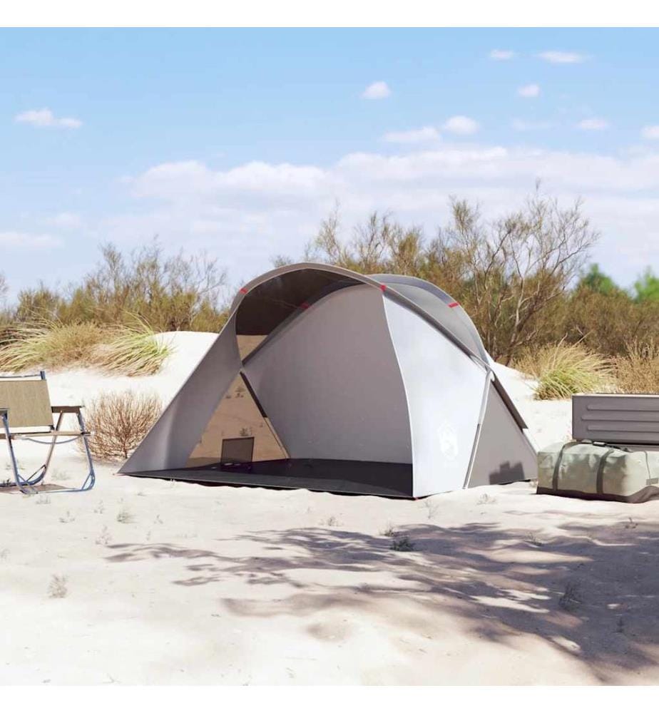 Strandzelt 2 Personen Grau Pop-Up Wasserdicht
