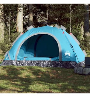 Campingzelt 4 Personen Blau Quick Release