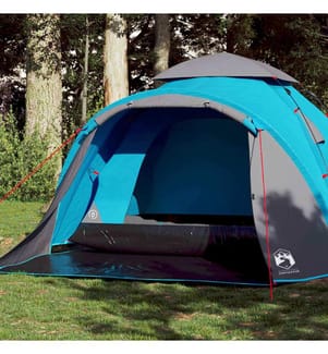 Kuppel-Campingzelt 3 Personen Blau Quick Release