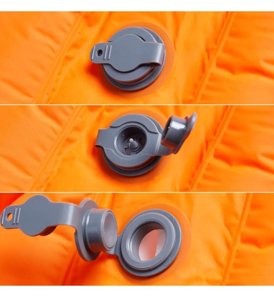 Selbstaufblasende Isomatte mit Kissen Orange