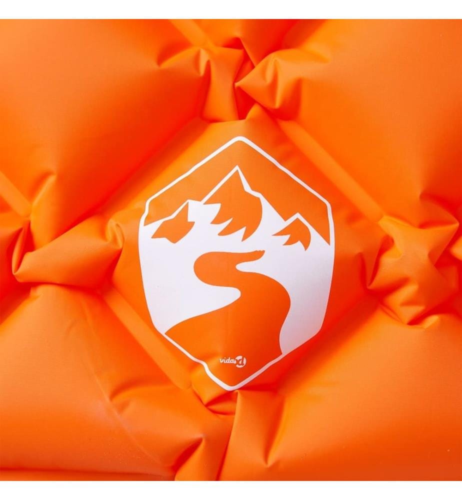 Aufblasbare Isomatte mit Kissen Orange